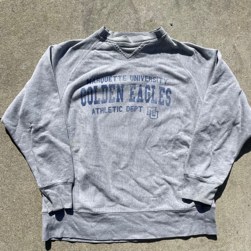 Vintage Marquette University Golden Eagles Crewneck Sweatshirt Faded Womens L